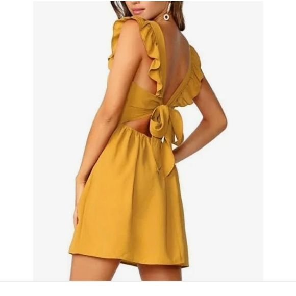 Womens Ruffle Dress - Picture 2 of 3